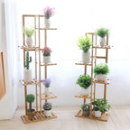 OEM Plant Stand Corner Display Rack Natural Wood