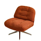OEM Swivel Lounge Chair Cushioned Tufted Backrest Orange