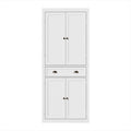 OEM Buffet Sideboard Storage Cabinet 6-Tier with Drawer White 76.5x41x184cm