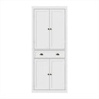 OEM Buffet Sideboard Storage Cabinet 6-Tier with Drawer White 76.5x41x184cm