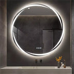 OEM Bathroom Mirror Round LED Backlit Silver