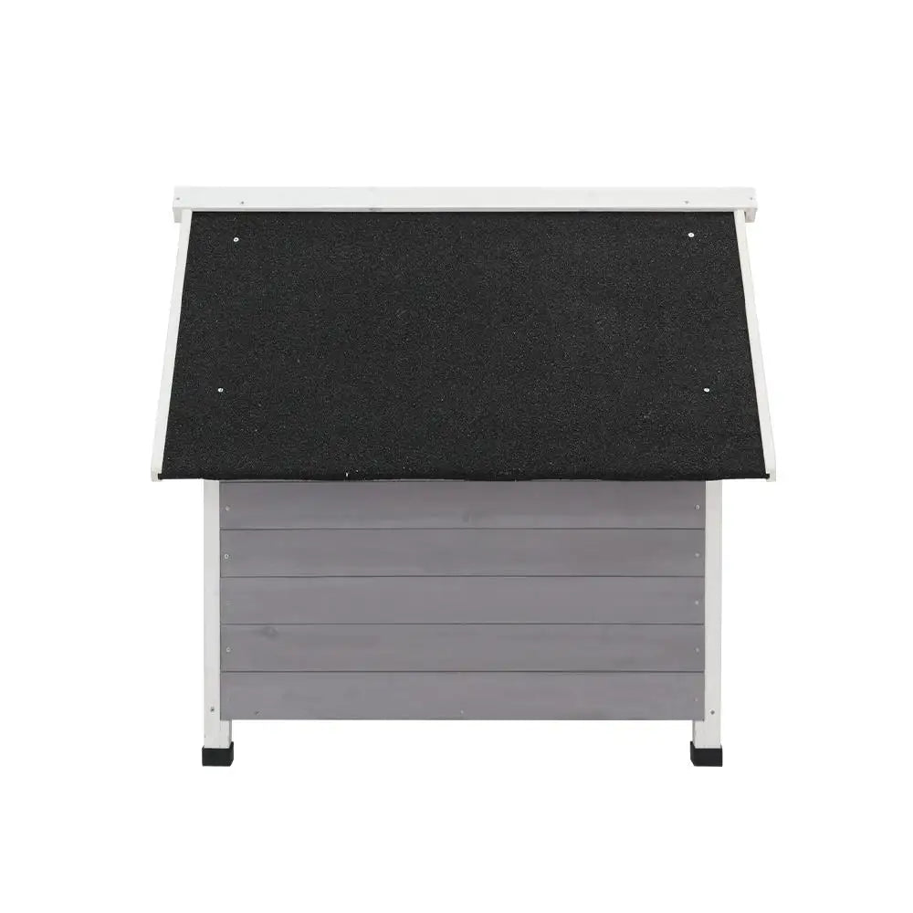 OEM Wooden Dog Kennel Weatherproof Outdoor Pet House Grey 78x89x81cm