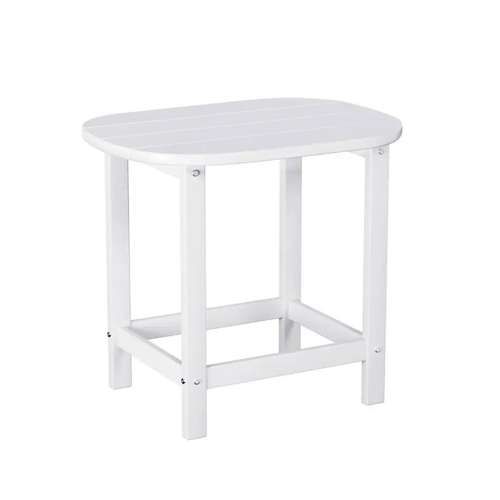 OEM HDPE Outdoor Side Table Weather Resistant White 47.5x37x47.5cm