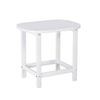 OEM HDPE Outdoor Side Table Weather Resistant White 47.5x37x47.5cm