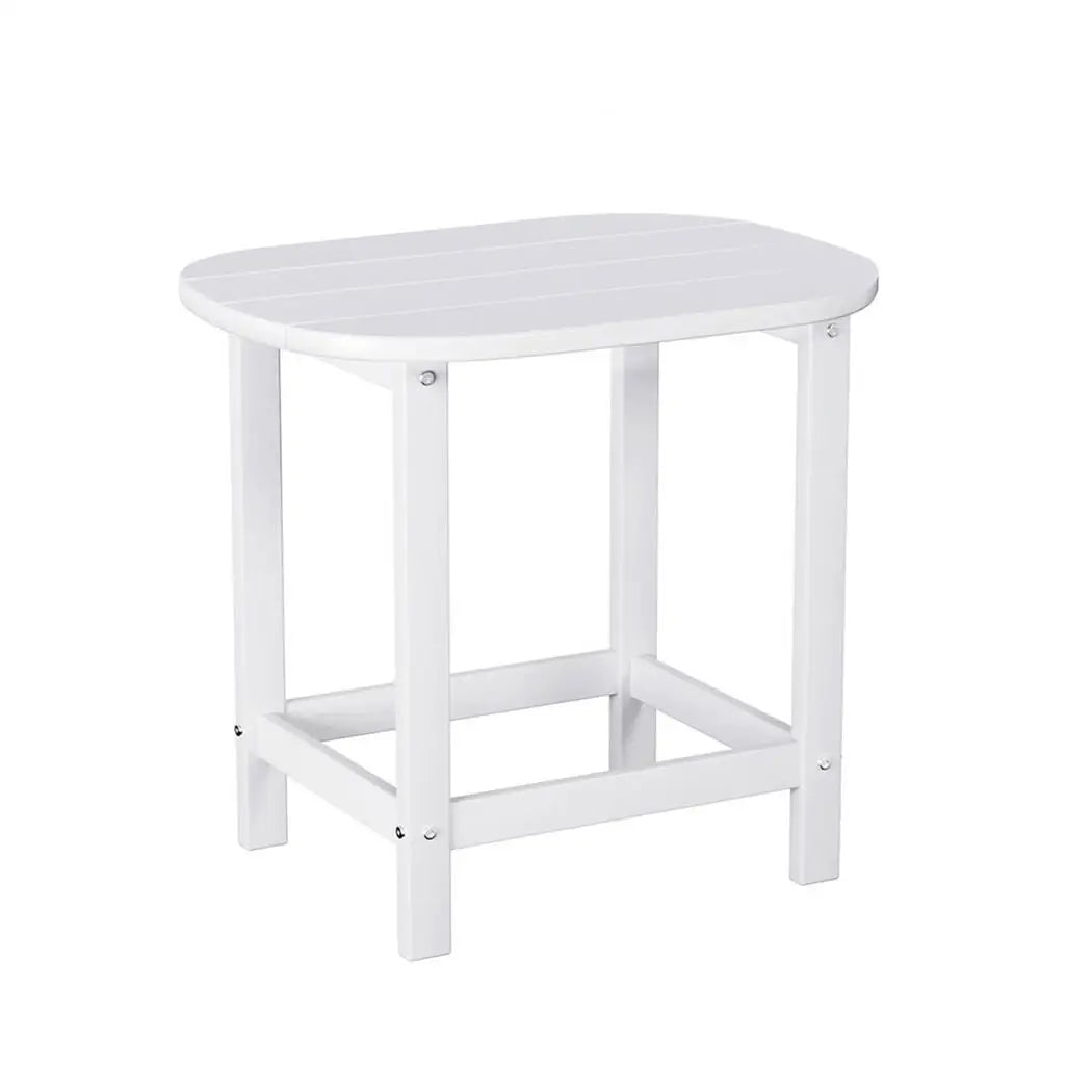 OEM HDPE Outdoor Side Table Weather Resistant White 47.5x37x47.5cm