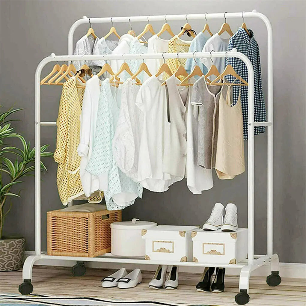 OEM Clothes Rack Rolling Shoe Storage White