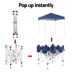 OEM Pop Up Gazebo Adjustable Outdoor Canopy Blue 2x2m