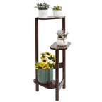 OEM Plant Stand 3-Tier Bamboo Corner Shelf Natural