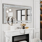 OEM Wall Mirror Crushed Diamond Silver
