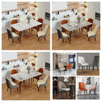 OEM Dining Table Sintered Stone Top Seats 4-6 White