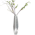 OEM Floor Vase Crushed Diamond Mirrored Design White Large