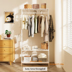OEM Clothes Rack Shelves Hooks White
