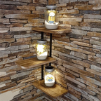 OEM Corner Shelf 3-Tier Wall Mounted Adjustable Black