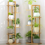 OEM Plant Stand Corner Display Rack Natural Wood