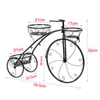 OEM Plant Stand 3-Tier Bicycle Iron Frame Black