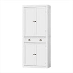OEM Buffet Sideboard Storage Cabinet 6-Tier with Drawer White 76.5x41x184cm