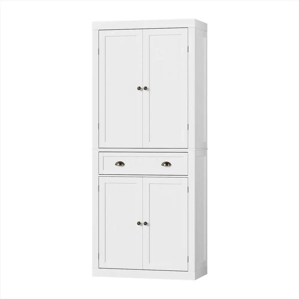 OEM Buffet Sideboard Storage Cabinet 6-Tier with Drawer White 76.5x41x184cm