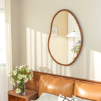 OEM Wall Mirror Asymmetrical Wood Frame Mid Century