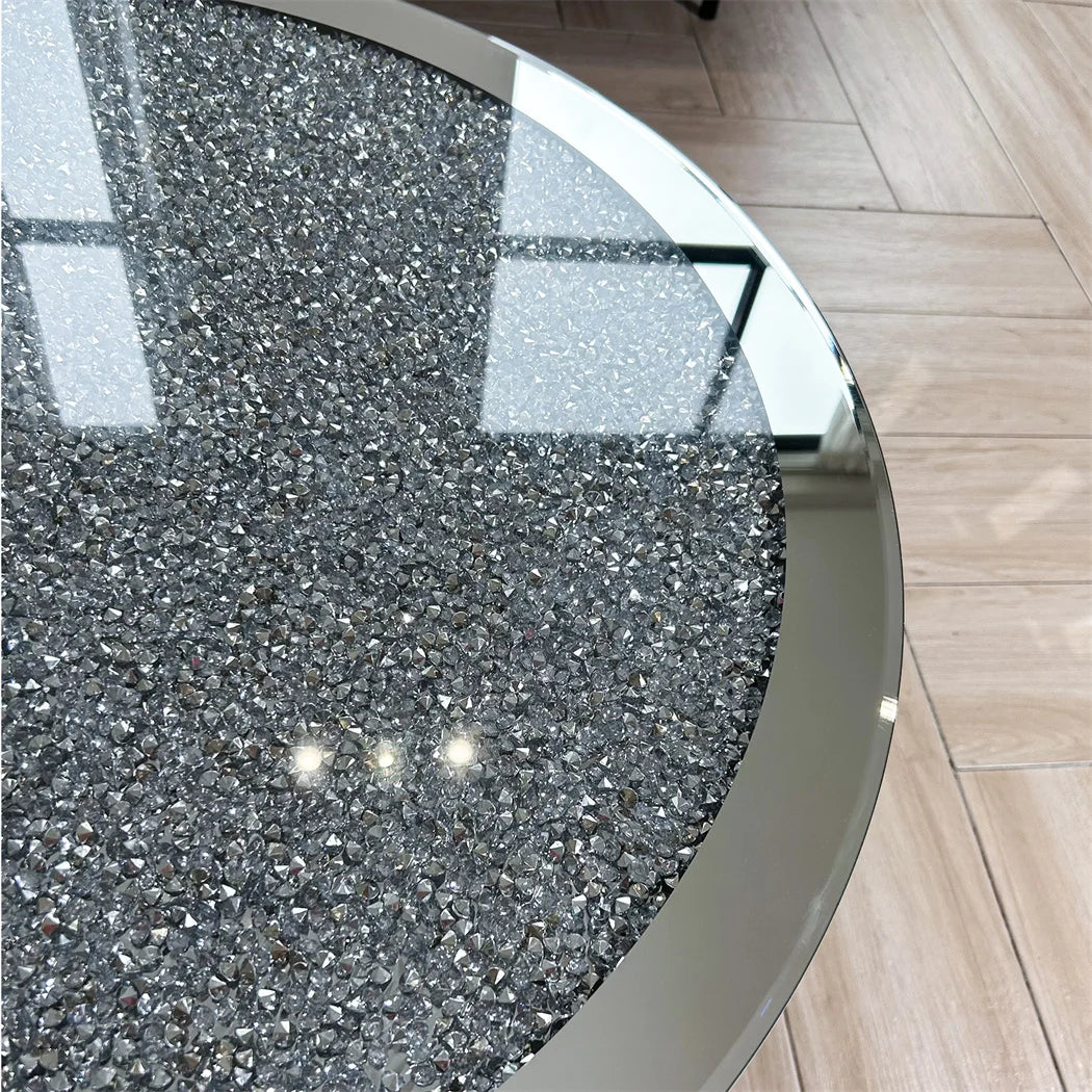OEM Coffee Table Round Mirrored Silver