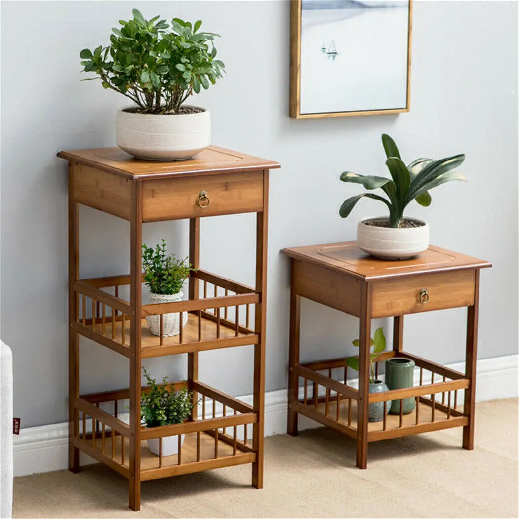 OEM Side Table Bamboo Storage Drawer