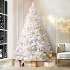 OEM Artificial Christmas Tree White PVC 1000 Tips 210cm