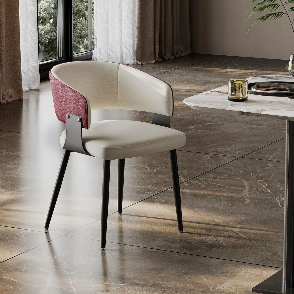OEM Dining Chairs Microfiber Leather Upholstered