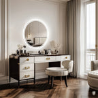 OEM Bathroom Mirror Round LED Touch Sensor Silver
