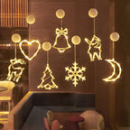 OEM Christmas LED Window Hanging Light Christmas Tree Warm White