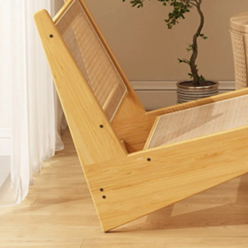Lounge Armchair with Backrest - Light Oak