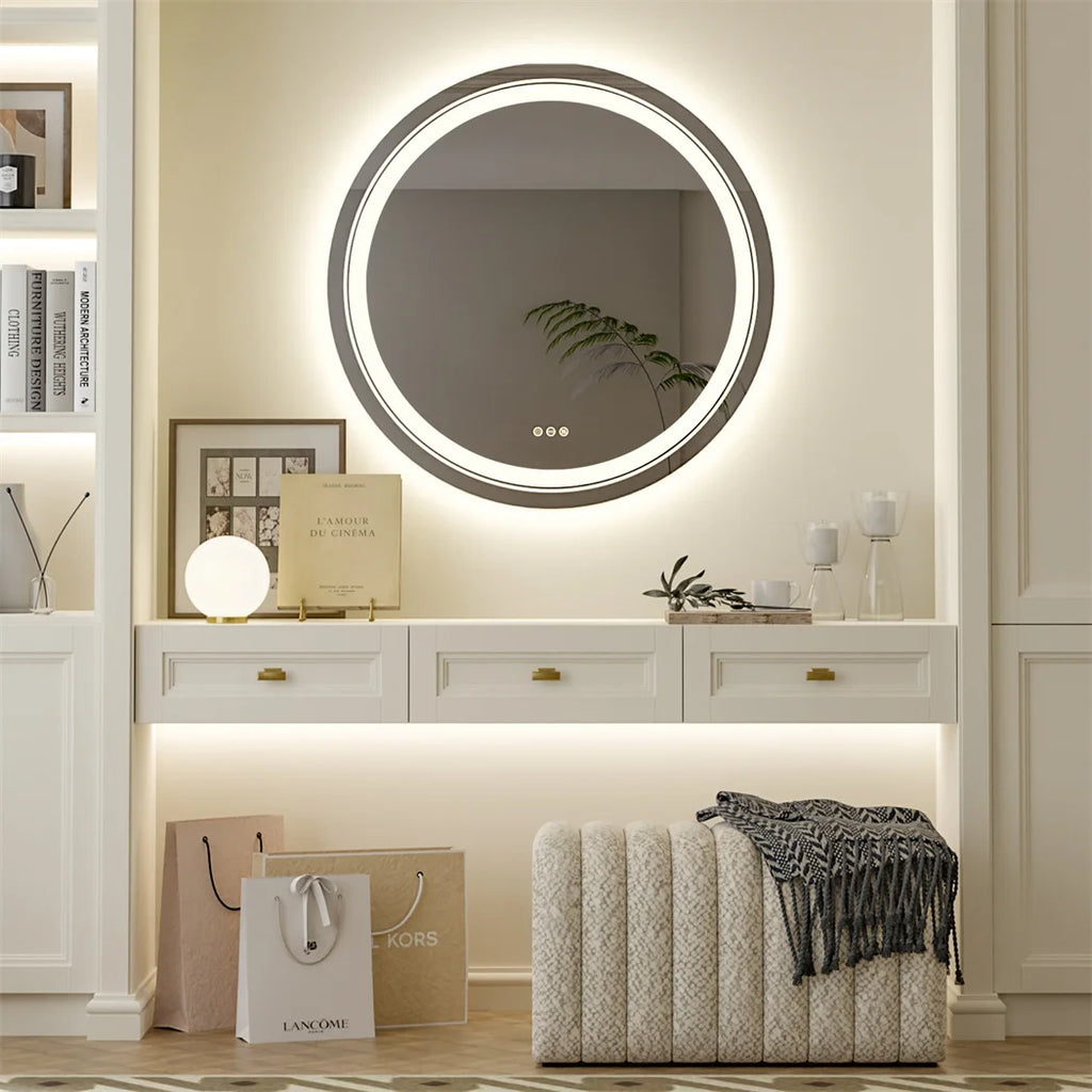 OEM Bathroom Mirror LED Lighting Touch Sensor Silver