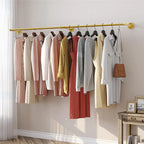 OEM Clothes Rail Wall Mounted Adjustable Length Black