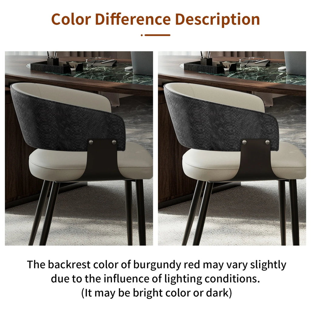 OEM Dining Chairs Microfiber Leather Wide Cushioned Seat Upholstered