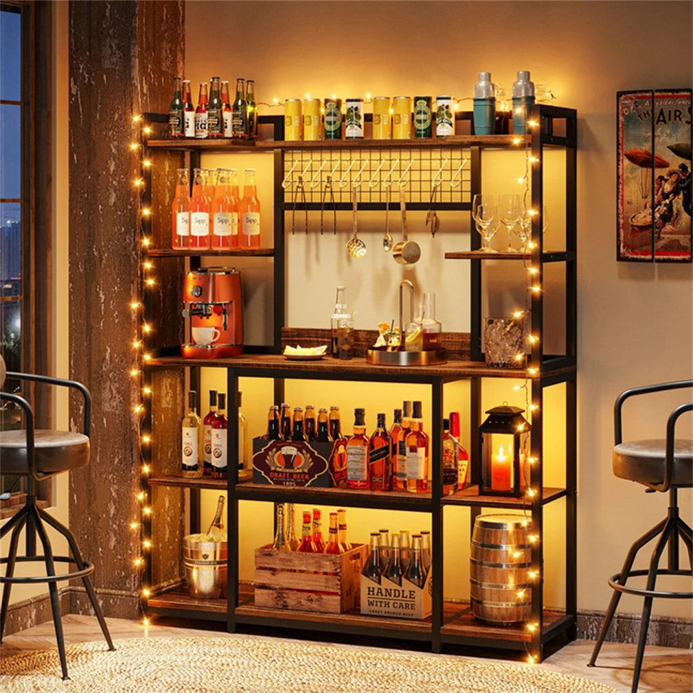 OEM Kitchen Baker's Rack 5-Tier Industrial Shelves Hooks