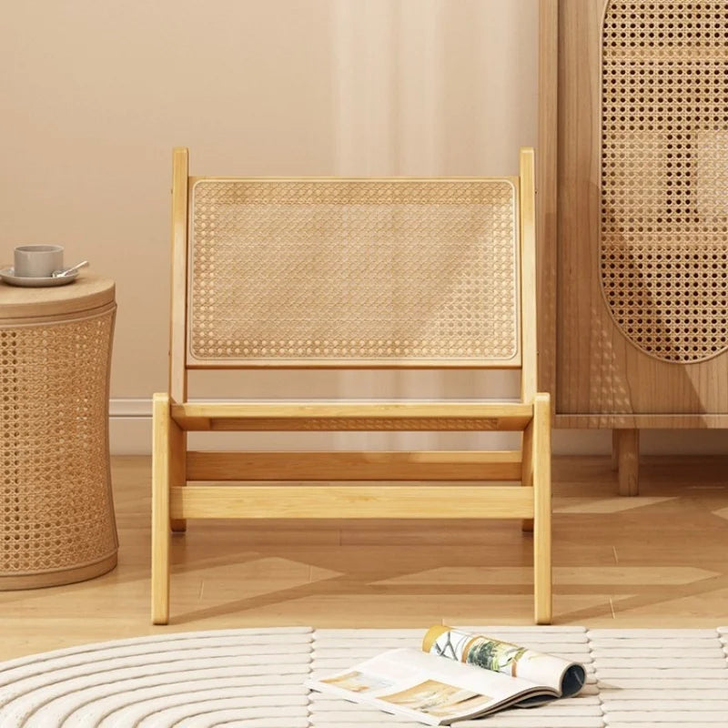 Lounge Armchair with Backrest - Light Oak