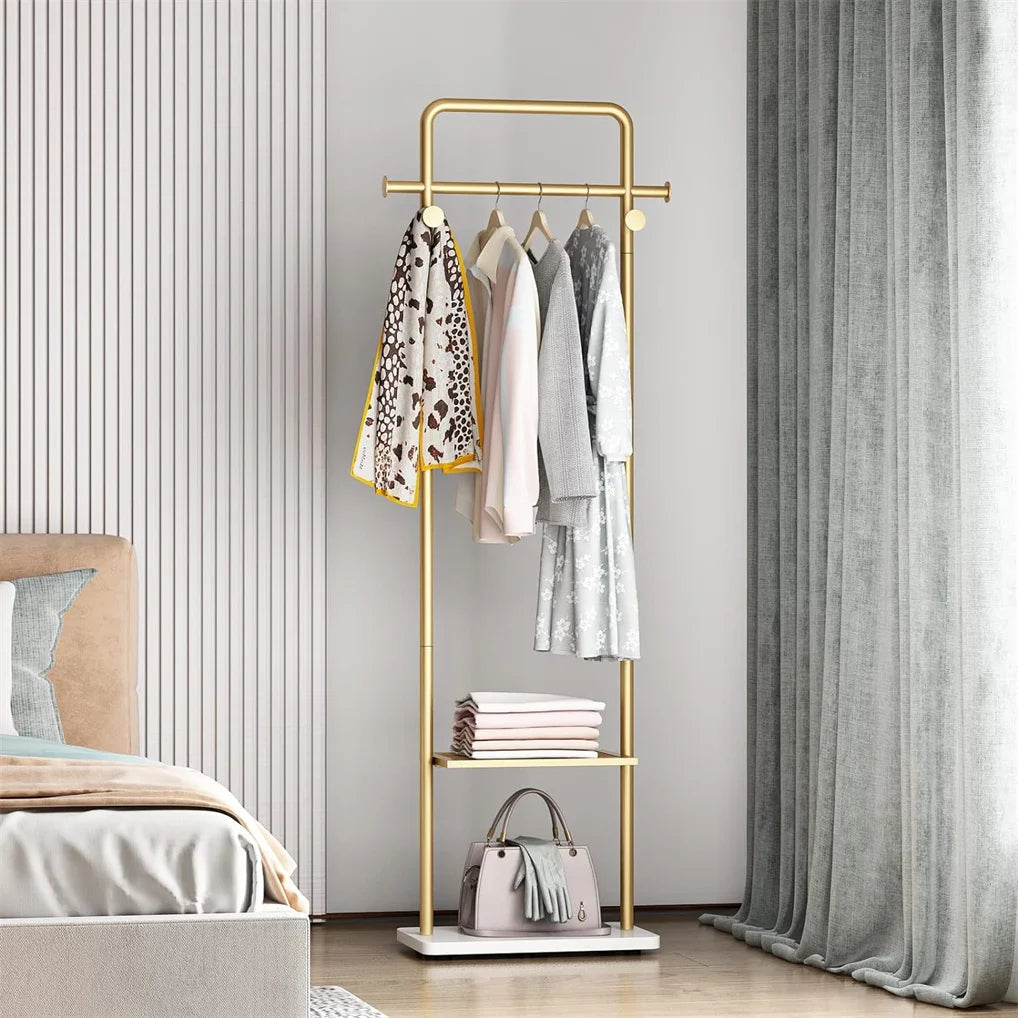 OEM Clothing Rack Marble Effect Base Gold