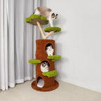 OEM Cat Tree Plush Stairs Condo Green 148cm