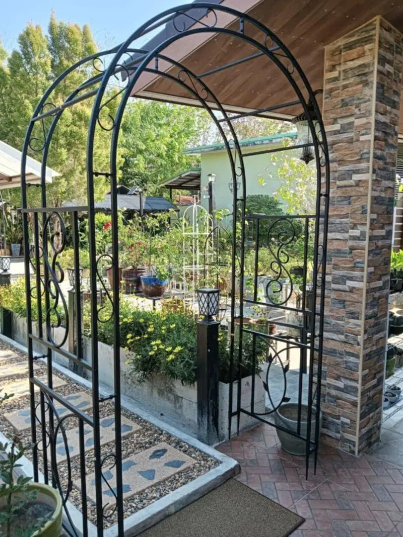 OEM Garden Arch Trellis Heavy Duty Metal Frame Black