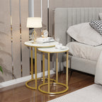 OEM Side Tables Round Design White/Gold