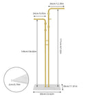 OEM Clothes Rack Heavy Duty Dual-Pole Metal Stone Base