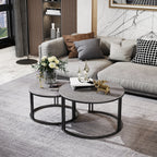 Coffee Table Set - Sintered Stone - Dark Grey