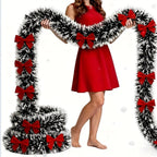 OEM Christmas Tinsel Ribbon Garland PVC Gold 5m