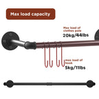 OEM Clothes Rack Wall Mounted Garment Hanging Rod Black