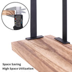 OEM Corner Shelf 3-Tier Wall Mounted Pine Wood Metal Brown