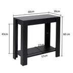 OEM End Table 2-Tier Storage Shelf Black