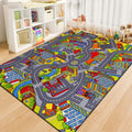 OEM Kids Road Play Rug Cartoon Parking Lot  Carpet Multicolour 140x200cm  JSJR-2