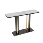 OEM Console Table Sintered Stone Metal Legs White/Black