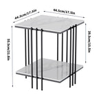 OEM Side Table Sintered Stone White Marble Look
