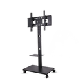OEM TV Stand Height Adjustable Rolling Tilting Black 32-65 Inch