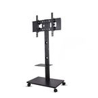 OEM TV Stand Height Adjustable Rolling Tilting Black 32-65 Inch