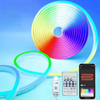 OEM Smart RGBIC Neon LED Strip Light Bluetooth Music Sync Waterproof 5m